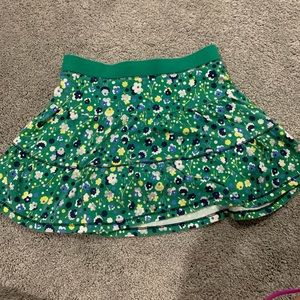 Green floral skirt